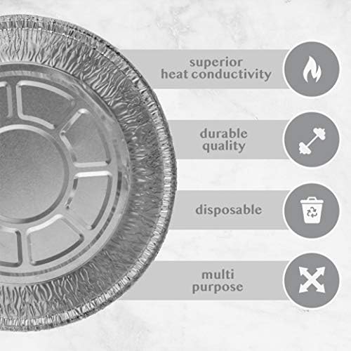 20Plasticpro 8'' Inch Round Tin Foil Pans Disposable Aluminum Pack of 20