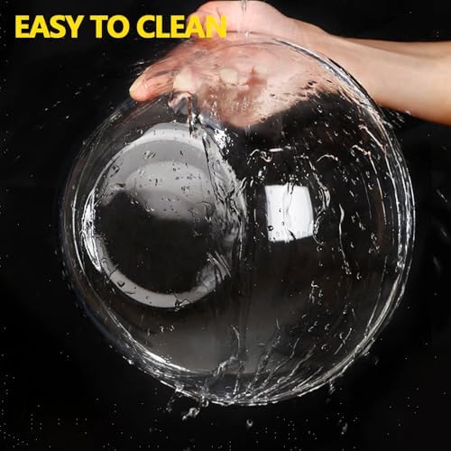 5 Quart Deep Big Glass Bowl with Lid,10 Inch Large Glass Mixing Bowl for Sourdough Bread Kitchen Salad Bread Storage, For Prepping, Marinating & Brining Kimch (clear)