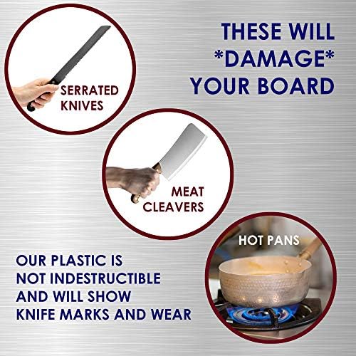 18 x 12 Large Blue Plastic Cutting Board for Fish, Seafood, Shellfish - 1/2 Inch Thick HDPP, NSF and Commercial Grade