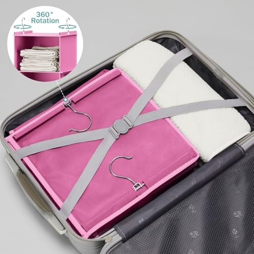YOUDENOVA Hanging Closet Organizer and Storage, 6-Shelf, Light Pink