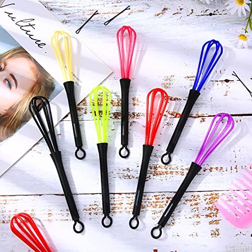 12 Pcs Hair Color Mini Whisk for Hair Dye Color Mixing Plastic Mixer Set
