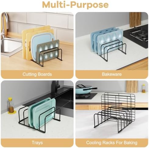 Fikoksol Cutting Board Organizer Storage, Baking Sheet Rack under Cabinet