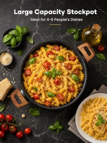 D.Perlla 9 Quart Large Stock Pot with Lid, Nonstick Induction Soup Pot