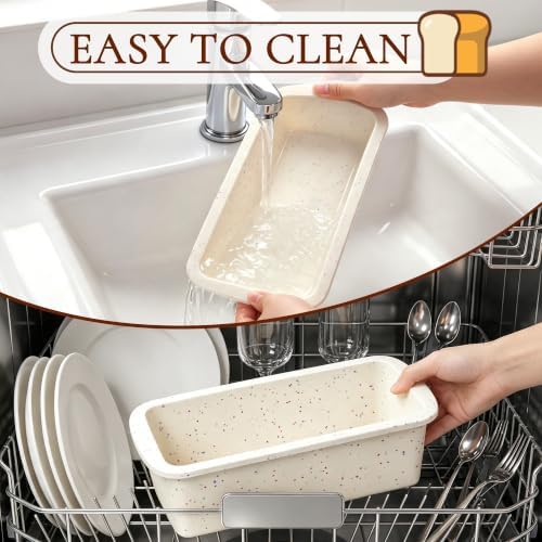 Bread Pan for Homemade Bread - Nonstick Baking Pans Set for 8.5 x 4.5" Loaf