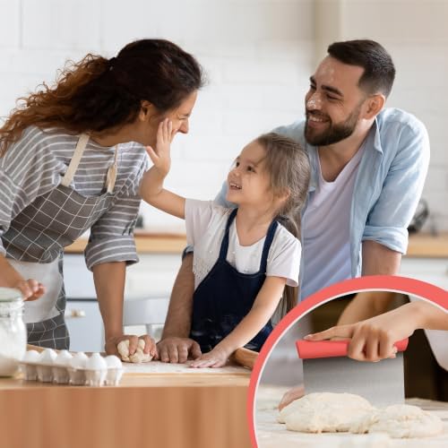 Multi-Purpose Stainless Steel Bench Scraper Dough Blender & Pastry Cutter