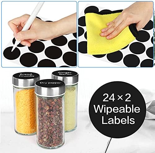 CANTAMI Spice Rack Organizer with Jars for Cabinet(20Pcs), Revolving