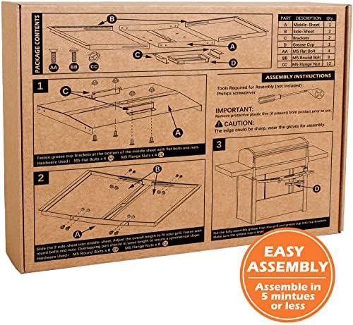 Grease Tray with Catch Pan-Dyna Glo Grill Replacement Parts (Width 18"-24")
