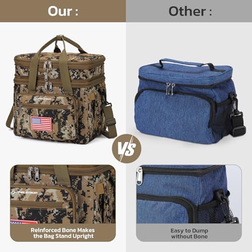 Maelstrom 23L Insulated Lunch Box, Expandable Double Deck Cooler Bag
