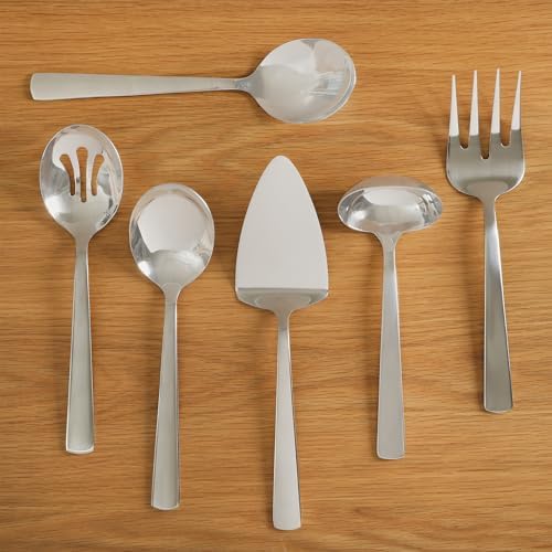 Oster Eastleigh 6-Piece Stainless Steel Hostess Set, Flatware Serving Utensil Set for Parties and Dinners, Rust-Resistant, Dishwasher Safe