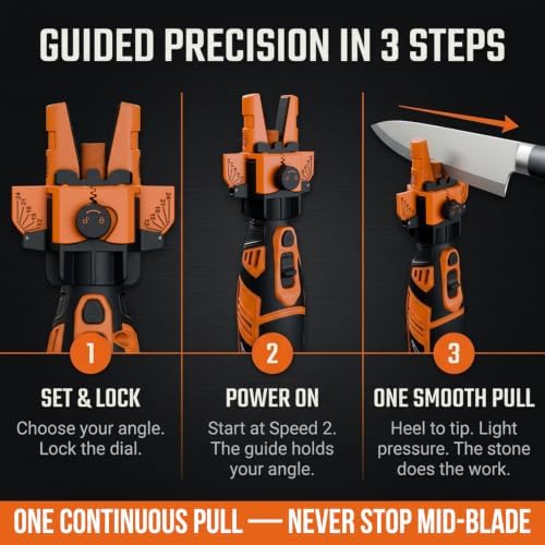 Sharp Pebble Cordless Electric Knife Sharpener with Sharpening Stones