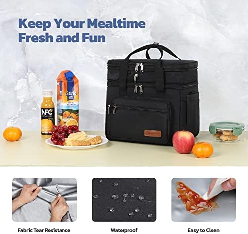 Maelstrom 23L Insulated Lunch Box, Expandable Double Deck Cooler Bag
