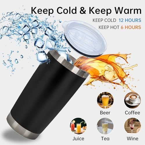 IEOVIEE 32 Pack 20oz Stainless Steel Insulated Bulk Tumblers with Lid&Straw