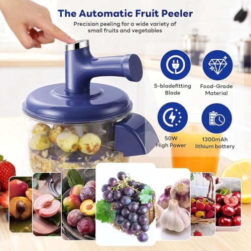 Electric Fruit Peeler & Mixer, 2-In-1 Smart Fruit and Vegetable Peeler,#A
