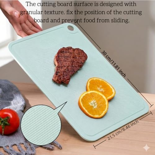 11.8 X 8.5 inch Plastic Mini Cutting Board High-Density Non-Slip Chopping Board for Kitchen BPA-Free Small Cutting Boards Dishwasher Safe