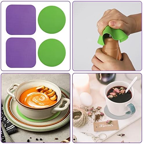 LUTER 4pcs Jar Opener Gripper Pad for Seniors with Weak Hands, Rubber