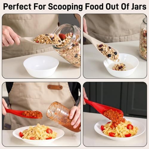 3 PACK Silicone Cooking Spatula & Spoon for Nonstick Cookware, BPA-Free