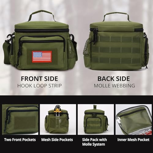Lunch Box for Men, 12L Leakproof Tactical Lunch Bag Large Cooler for work