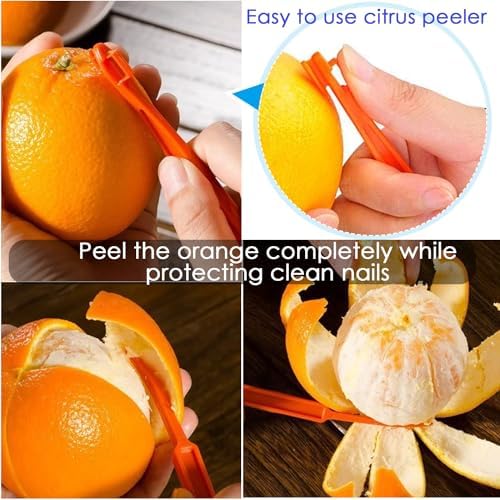 GANNK Vegetable Potato Peelers for Kitchen, Ultra Sharp Stainless Steel Blades Easy Peeling Apple Fruit Veggie Carrot Cucumber, W/Orange peeler, Dishwasher Safe