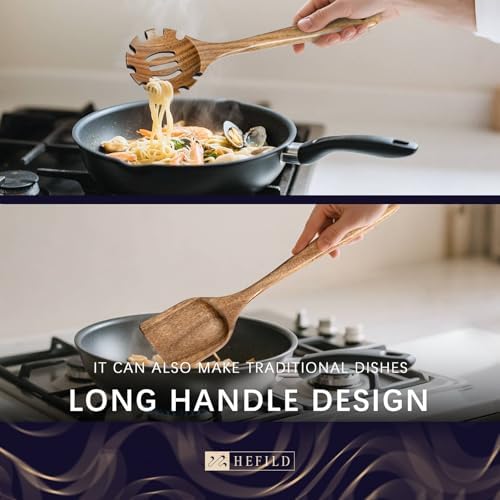 Wooden Spoons for Cooking, 10-Piece Acacia Wood Utensil Gift Set