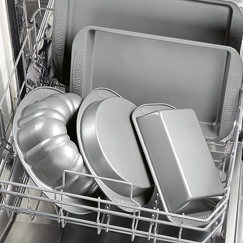 Farberware Bakeware Meatloaf/Nonstick Baking Loaf Pan Set, Two 9-Inch x 5-Inch, Gray (Pack of 4)