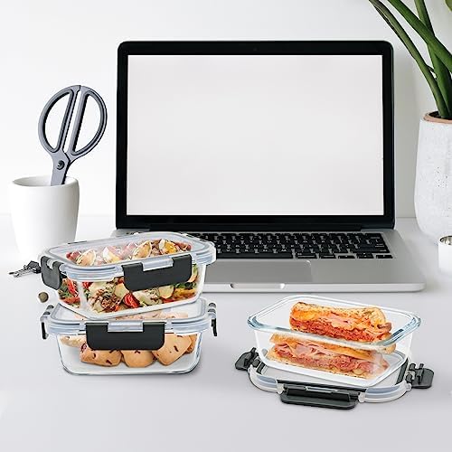 GULFLIN 24-Piece Small Glass Food Storage Containers with Lids Airtight