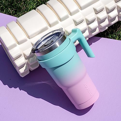 BJPKPK 40 oz Tumbler with Handle & Straw, Insulated Stainless Steel Mug