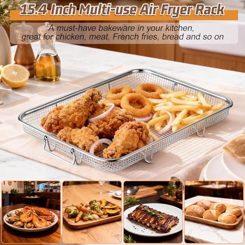 P&P CHEF 15.4 Inch Air Fryer Basket for Oven, Air Fryer Rack, 1 Piece