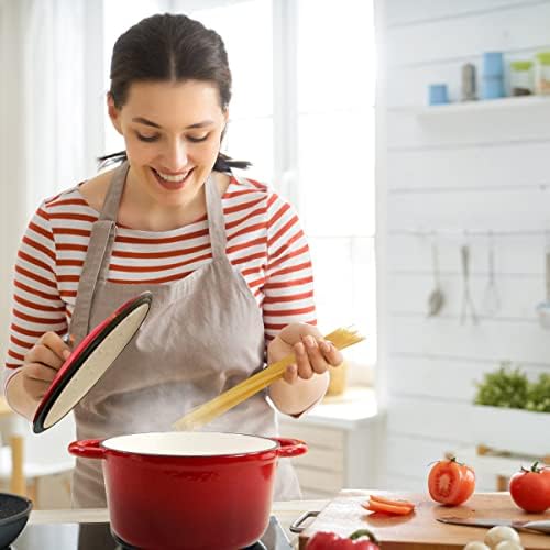 3 QT Enameled Cast Iron Dutch Oven with Self-Basting Lid, Everyday Size Heavy Duty Soup Pot for Small Batch Cooking, Stews, Soups, Braised Meats & Bread Baking, Moisture-Locking Design, Oven Safe 500°F
