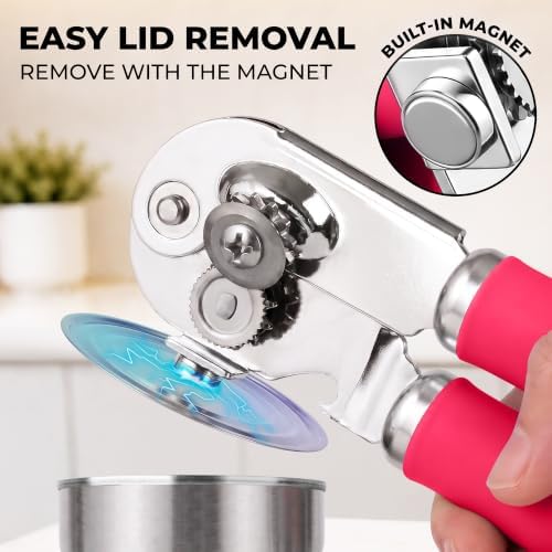 Zulay Kitchen Stainless Steel Swing Open Manual Can Opener Comfortable Grip