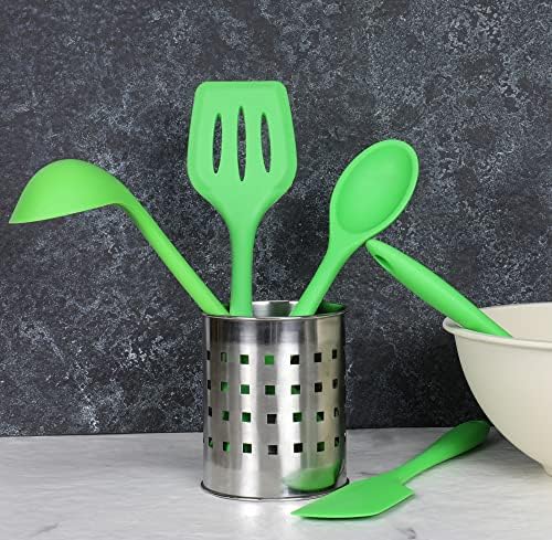Chef Craft Premium Silicone Cooking Ladle, 11.25 inch, Green