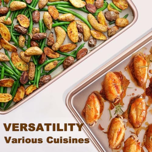 Wildone Baking Sheet Pan Set of 2, Nonstick Cookie Sheets for Baking