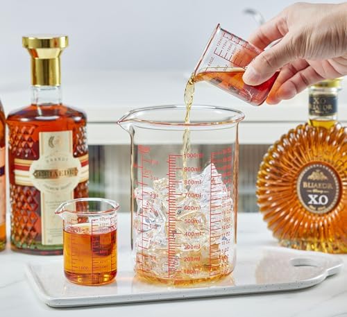 Ackers BORO3.3 4 oz/120 ml Glass Measuring Cup with V-Shaped Spout, 2 Pack