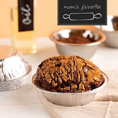 PLASTICPRO 6'' Inch Round Tin Foil Pie/Cake Pans Disposable Pack of 100