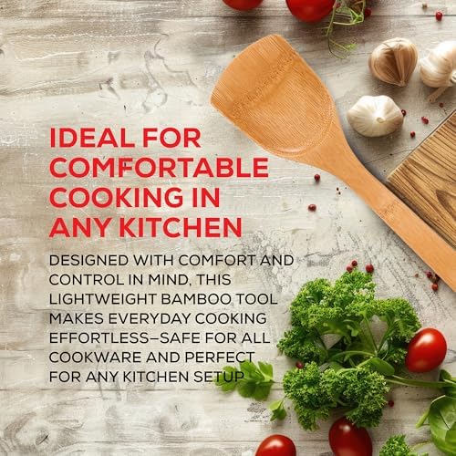 Helen’s Asian Kitchen Natural Bamboo Stir Fry Spatula and Wok Tool, 13.5-Inch