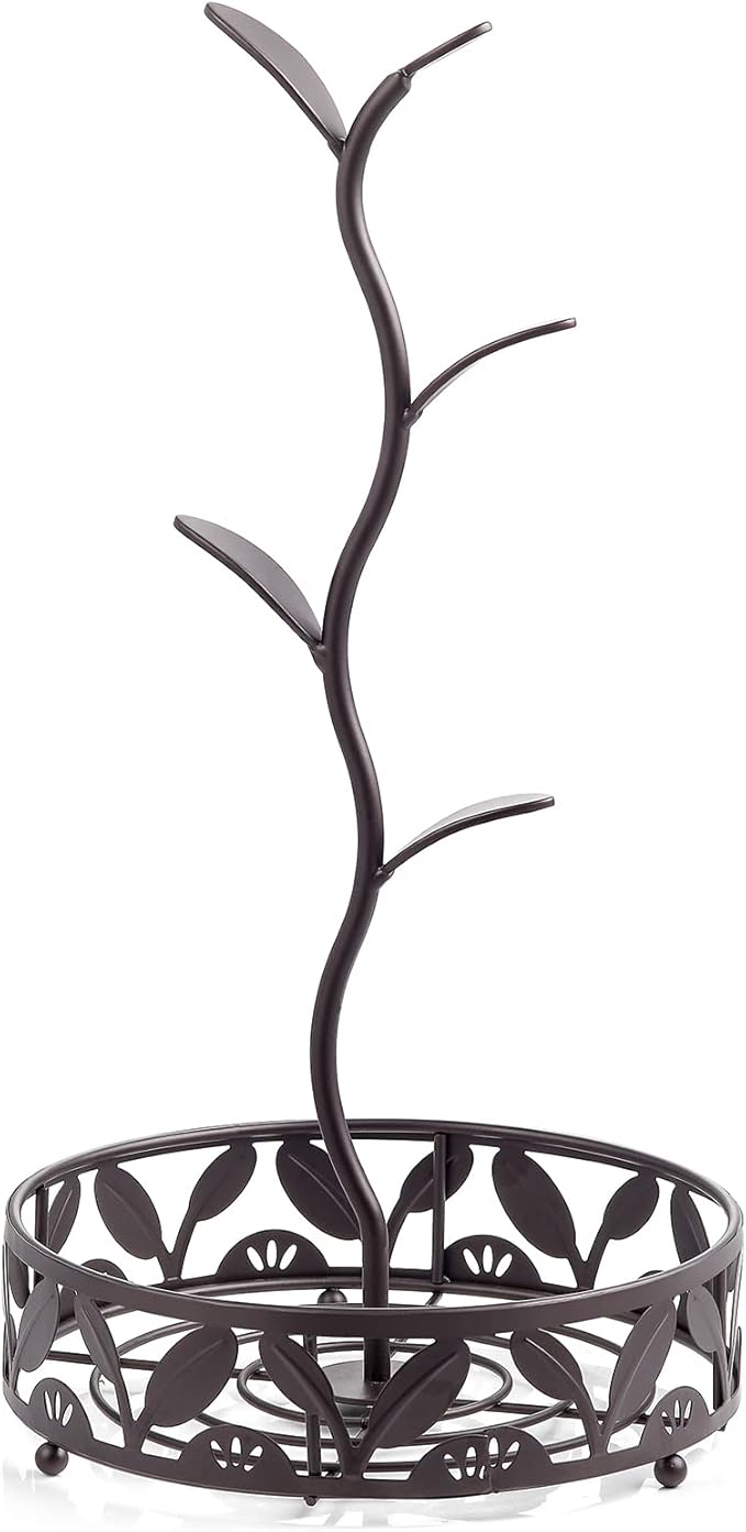 Mug Holder Stand, Countertop Mug Tree, Coffee Pod Holder with Mug Rack, Coffee Counter Bar Accessory & Kitchen Organizer