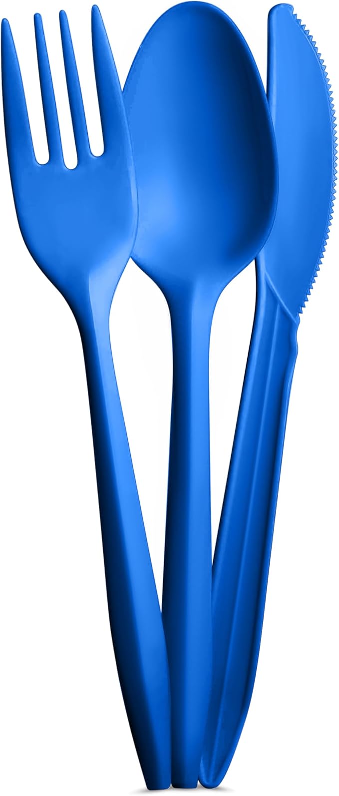 1000 Count Blue Silverware Set, 334 Plastic Forks, 333 Spoons, 333 Knives, Medium Weight BPA Free Disposable Cutlery Set, Bulk Combo Pack Flatware Set for Party Supplies