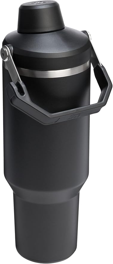 Stanley IceFlow 2.0 Fast Flow Tumbler with Handle 40 oz | Twist On Angled Spout Lid | Leakproof Water Bottle | Insulated Stainless Steel | BPA-Free | Black 2.0