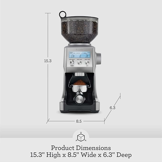 Breville BCG820DBL Smart Grinder Pro for Coffee and Espresso, Damson Blue