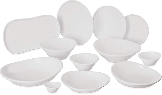 Carlisle FoodService Products Stadia Reusable Plastic Plate Salad Plate for Home and Restaurant, Melamine, 9 Inches, Greige, (Pack of 12)