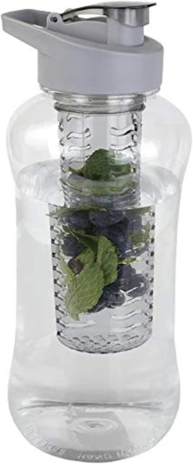 JOEY'Z Large (60 oz - Half Gallon) Fruit Infuser Water Bottle BPA Free for Travel, Workouts, Camping, Sports Bottle