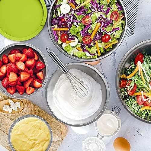 Wildone Mixing Bowls with Airtight Lids, Stainless Steel Mixing Bowls Set