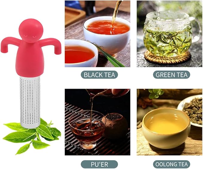 3 Pcs Tea Infuser for Loose Tea Cute Fine Mesh, Tea Strainer Stainless Steel Tea Filter Tea Steeper with Cute Design Tea Diffuser Steeper for Teacups Teapots