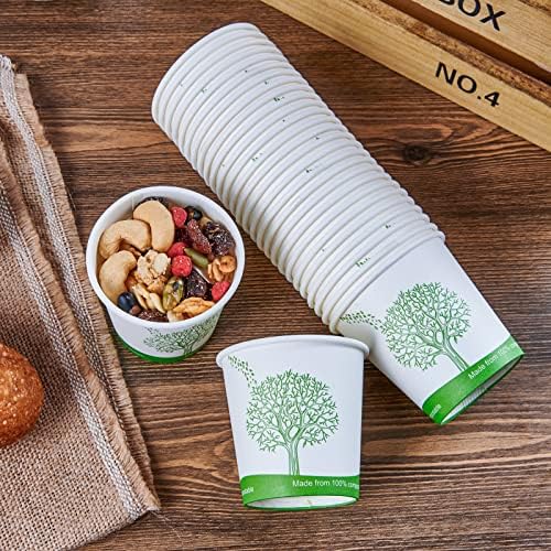 ECOLipak 500 Count 4 oz Compostable Paper Cups, Disposable Paper Coffee Cup