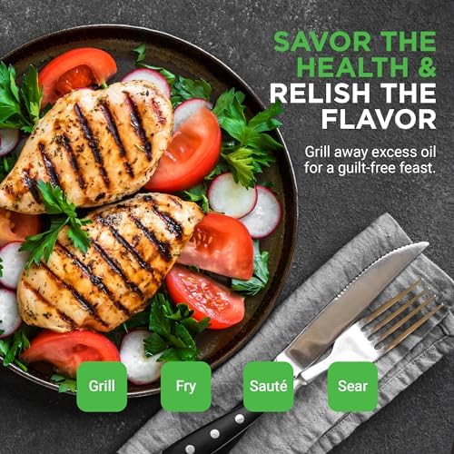 NutriChef Cast Iron Reversible Griddle 18x10 Inch – Pre-Seasoned Flat Top & Ridged Grill Side, Stove Top Griddle for Gas Grill, Outdoor & Indoor Cooking