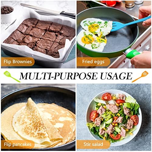 5 Pack Small Silicone Slotted Spatula Turner for Cooking Baking