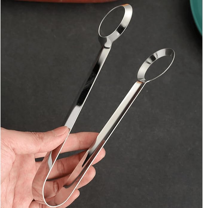 2-Piece Multifunctional Stainless Steel Boiled Egg Tongs with 1 Piece Egg Slicer – Kitchen Cooking Tools & Supplies