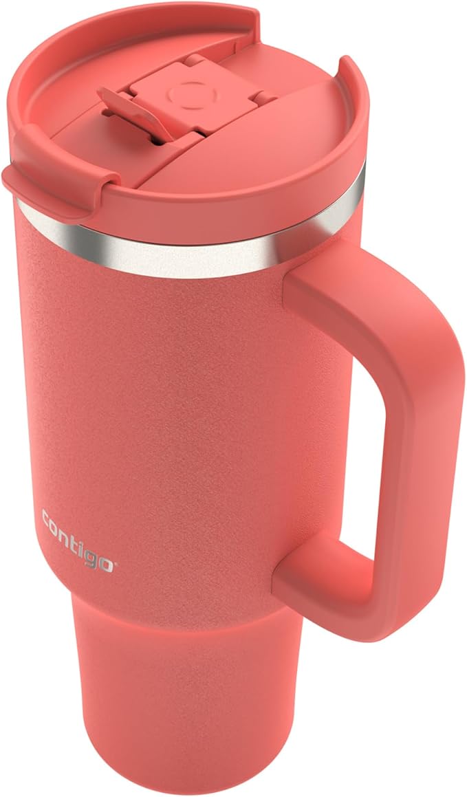 Contigo Streeterville 40oz Tumbler Stainless Steel Vacuum Insulated Leak-Proof Cold for 29 Hours Coral