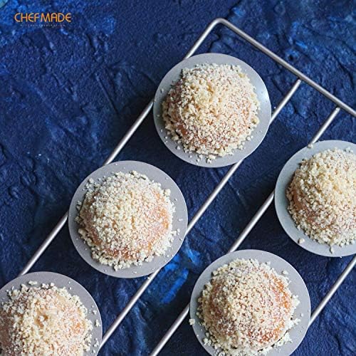 CHEFMADE Popover Cake Pan, 6-Cavity Non-Stick Yorkshire Muffin Cupcake Pan Bakeware for Oven Baking (Champagne Gold)