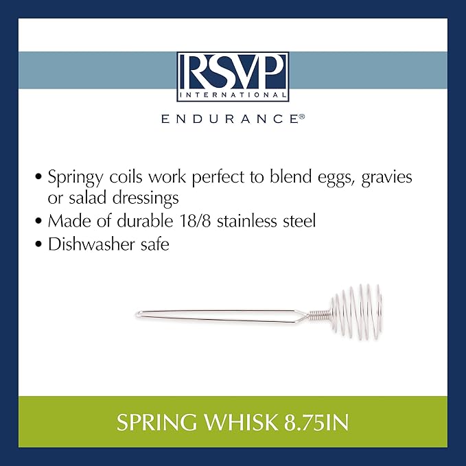 RSVP Endurance Spring Whisk, 9-1/4-Inch (1 Pack)