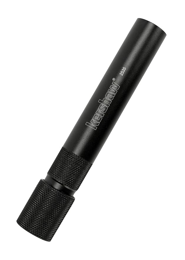 Kershaw 9" Ultra-Tek Sharpener, 600-Grit Diamond-Coated Oval Shaft, Portable Knife Sharpener, Compact Design, Handheld Sharpening Tool for EDC, Outdoor, and Pocket Knives